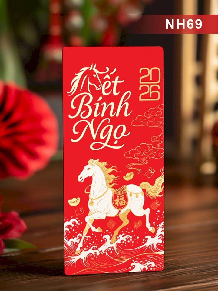 Đặt in bao lì xì Tết Bính Ngọ 2026 - Mã NH69 - INKTS2683