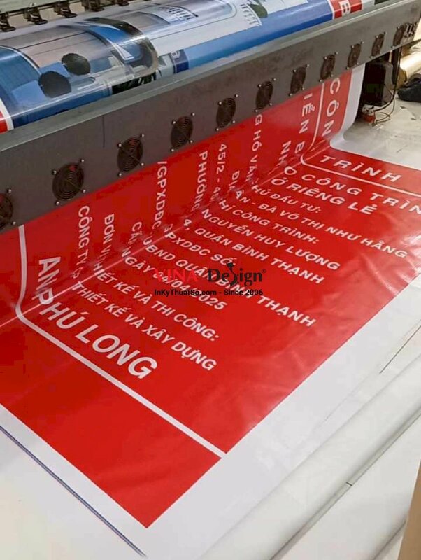 In backdrop biển báo công trình nhà ở riêng lẻ, thông tin chủ đầu tư - INKTS2251