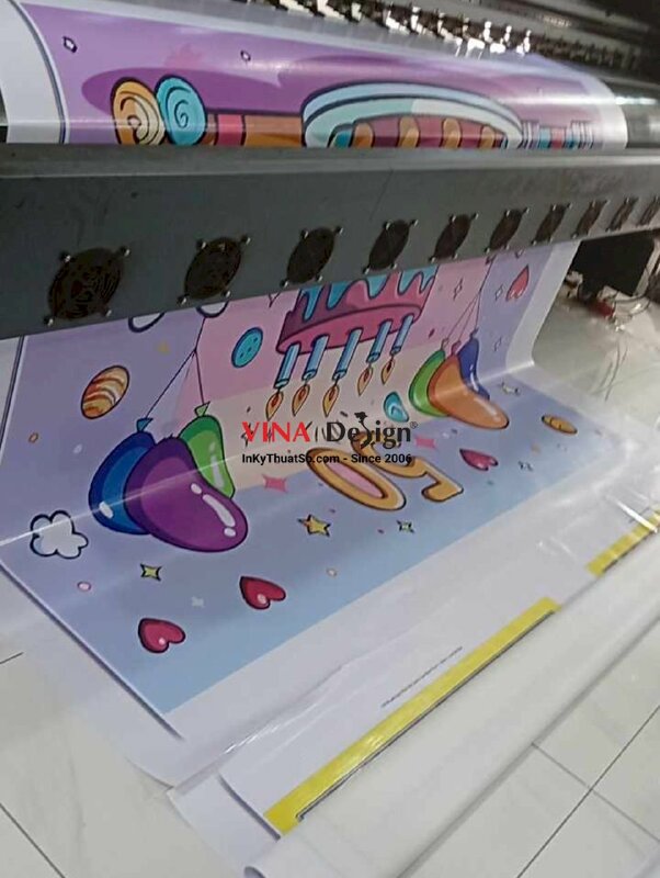 In backdrop sinh nhật Happy 50th birthday, in bạt hiflex mực dầu khổ lớn, chừa biên - INKTS2252