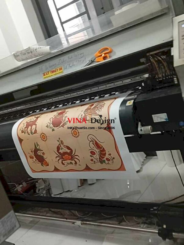 In bàn cờ trò chơi Bầu Cua Tôm Cá, in Canvas khổ lớn theo yêu cầu - INKTS2248