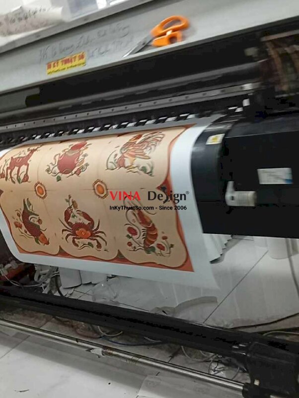In bàn cờ trò chơi Bầu Cua Tôm Cá, in Canvas khổ lớn theo yêu cầu - INKTS2248