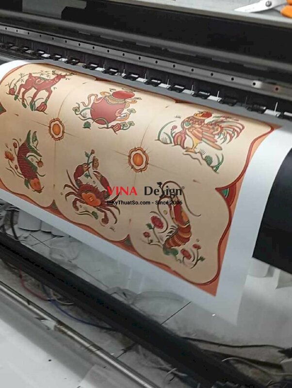 In bàn cờ trò chơi Bầu Cua Tôm Cá, in Canvas khổ lớn theo yêu cầu - INKTS2248