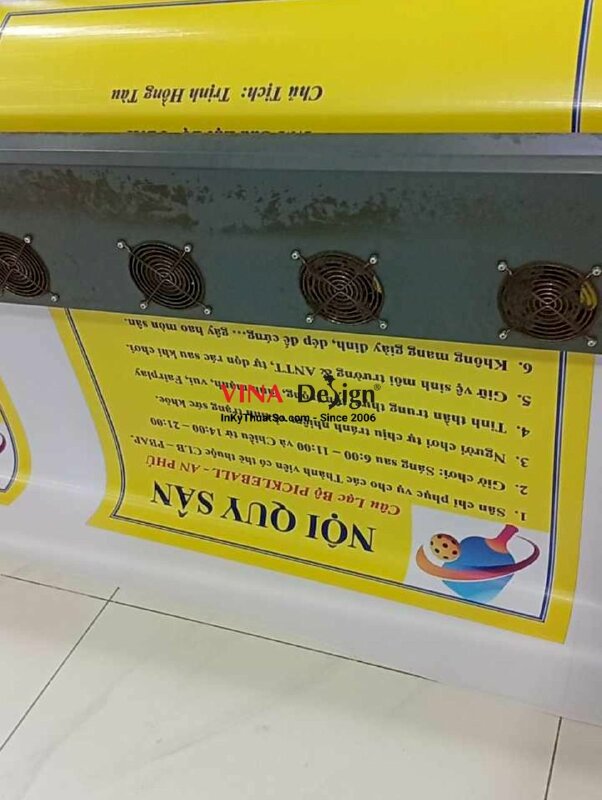 In bảng Nội Quy Sân PickleBall từ bạt hiflex mực dầu - INKTS2255