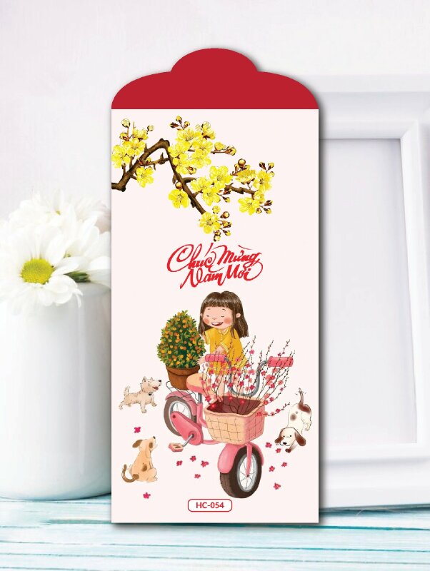 In bao lì xì Bé bên cún yêu Chúc Mừng Năm Mới - Mã HC054 - INKTS2450