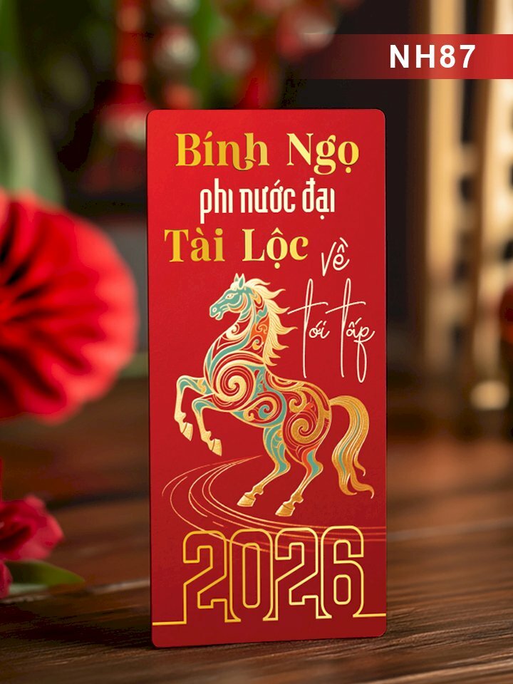 In lì xì Bính Ngọ Phi Nước Đại Tài Lộc Về Tới Tấp - Mã NH87 - INKTS2701