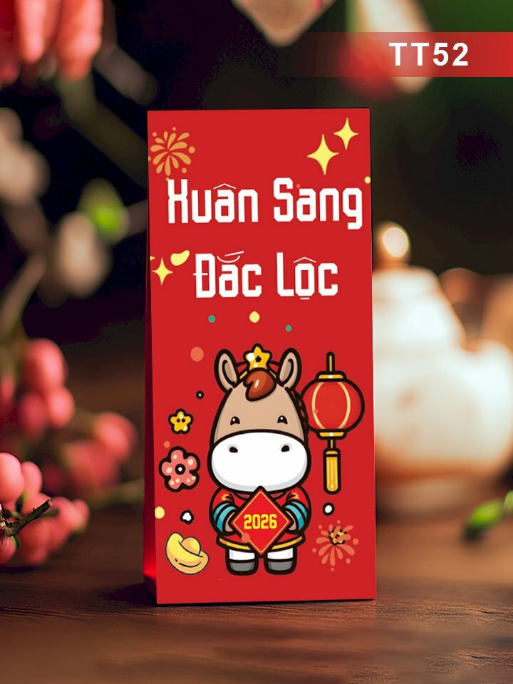 In bao lì xì chi bi Xuân Sang Đắc Lộc - Mã TT52 - INKTS2669