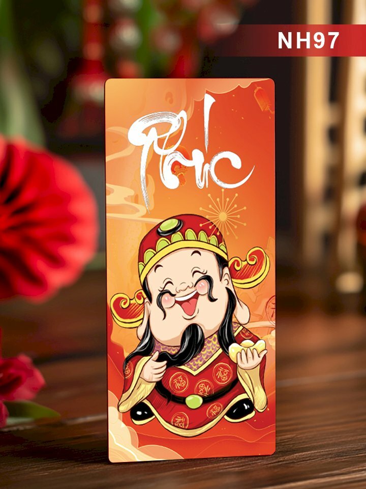 In bao lì xì chữ Phúc (Tam Đa Phúc Lộc Thọ) - Mã NH97 - INKTS2711