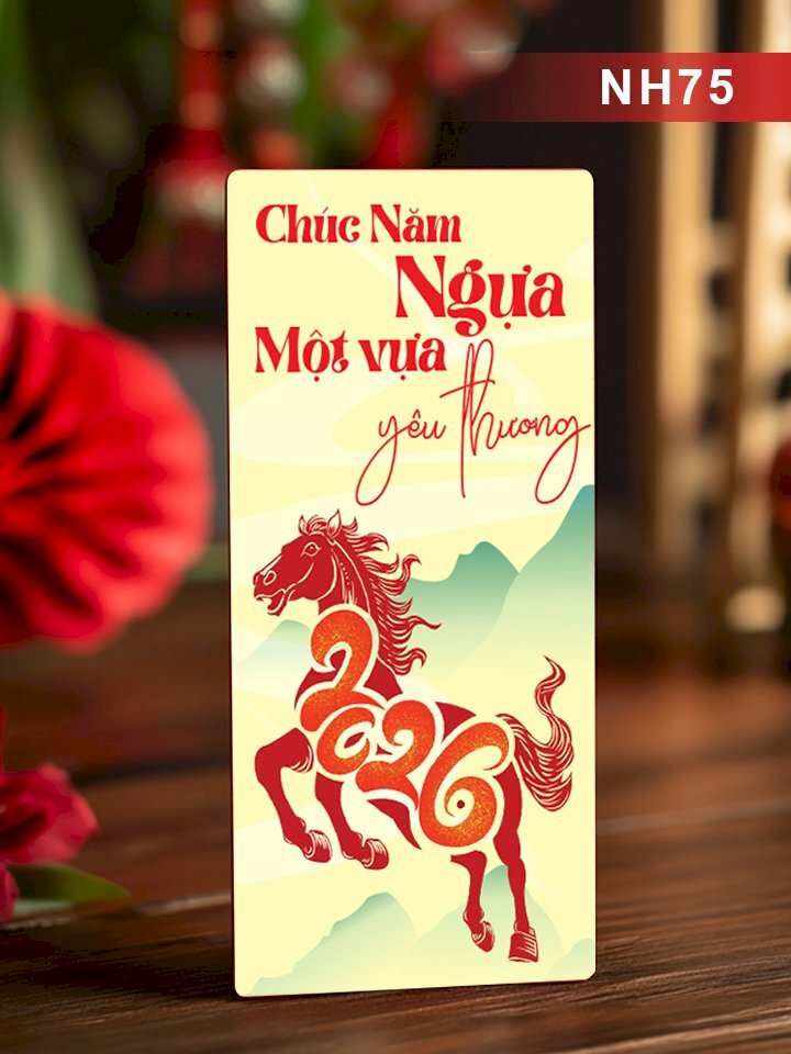 In bao lì xì cool ngầu Chúc Năm Ngựa Một Vựa Yêu Thương - Mã NH75 - INKTS2689