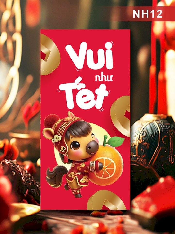 In bao lì xì cute Vui Như Tết - Mã NH12 - INKTS2650