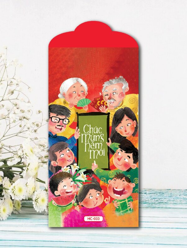 In bao lì xì Đại Gia Đình Đoàn Viên Chúc Mừng Năm Mới - Mã HC033 - INKTS2429