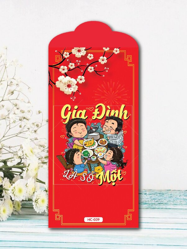 In bao lì xì đẹp Gia Đình Là Số 1 - Mã HC039 - INKTS2435