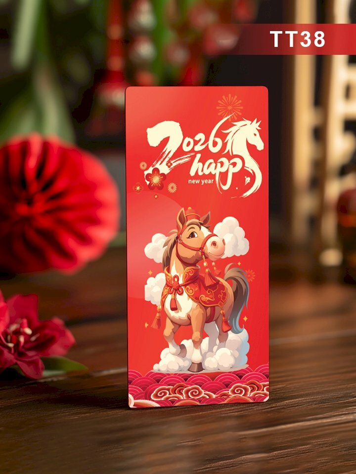 In bao lì xì đơn giản Bính Ngọ 2026 - Mã TT38 - INKTS2636