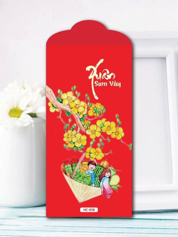 In bao lì xì giá sỉ Xuân Sum Vầy - Mã HC058 - INKTS2454