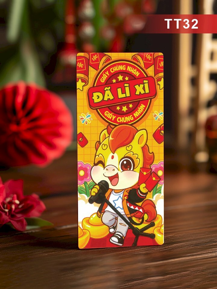In bao lì xì Giấy Chứng Nhận Đã Lì Xì - Mã TT32 - INKTS2630