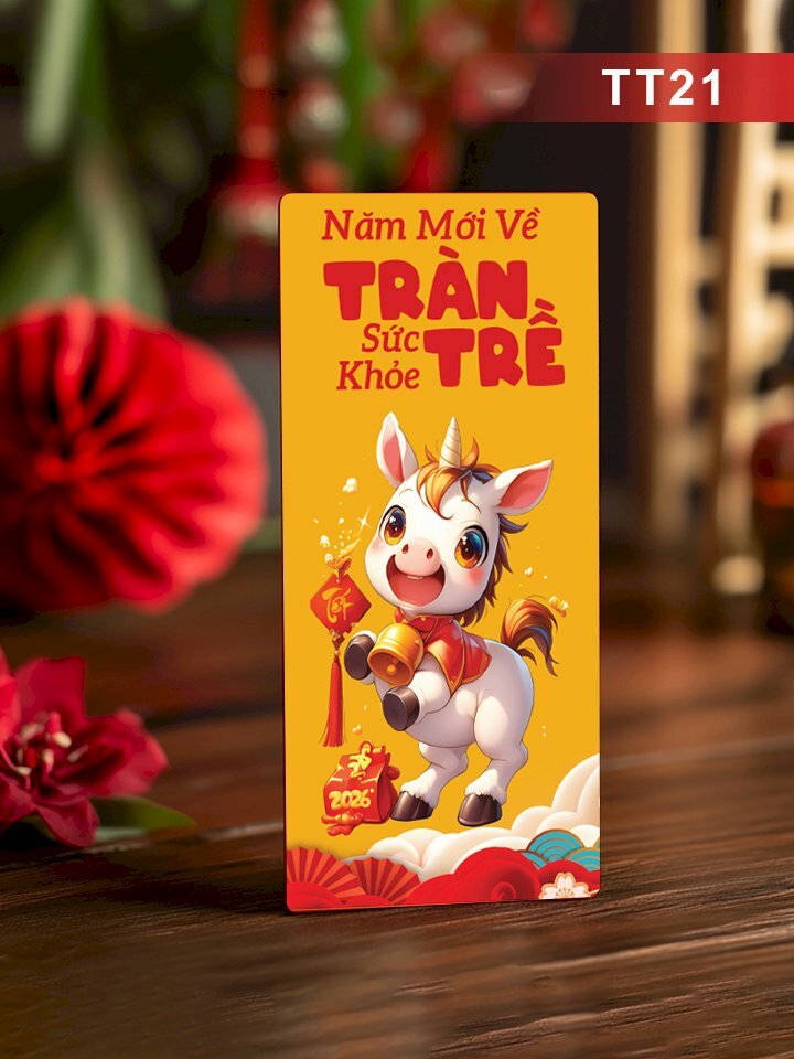 In bao lì xì Năm Mới Về Sức Khỏe Tràn Trề - Mã TT21 - INKTS2619