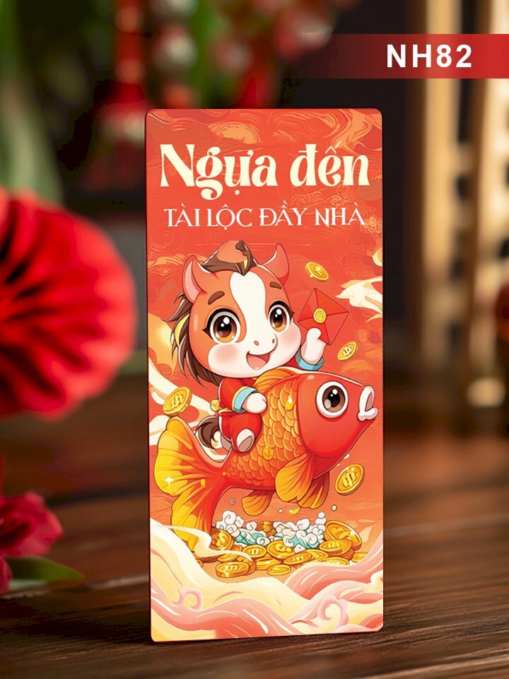 In bao lì xì Ngựa Đến Tài Lộc Đầy Nhà - Mã NH82 - INKTS2696