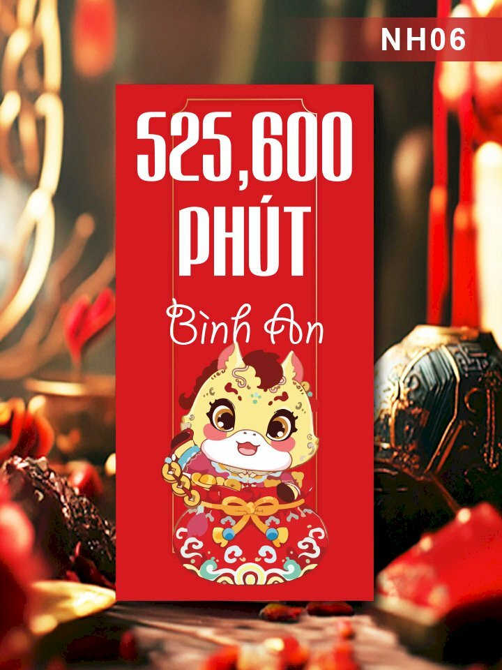 In bao lì xì Tết 525600 Phút Bình An - Mã NH06 - INKTS2644