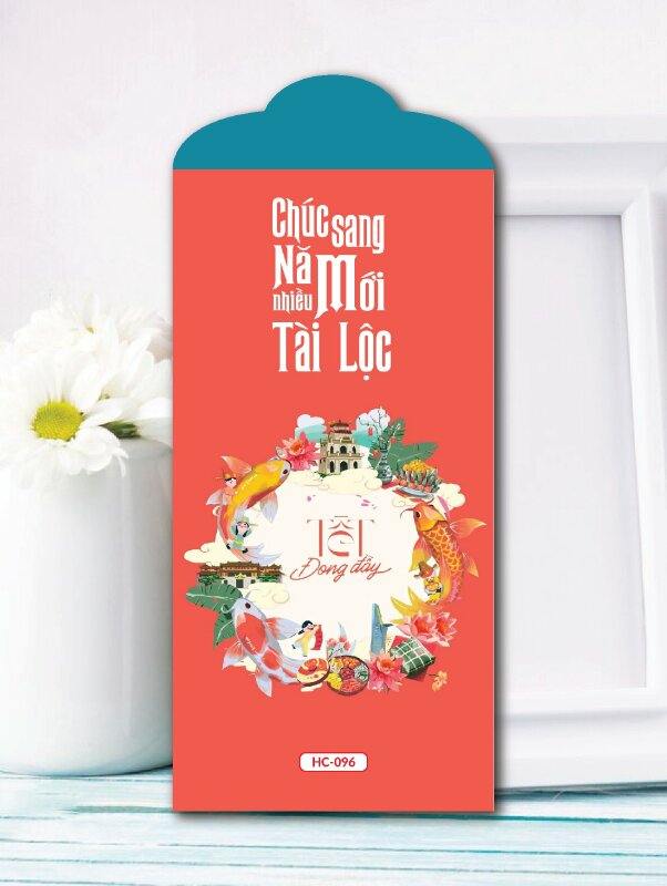 In bao lì xì Tết Đong Đầy Nhiều Tài Lộc - Mã HC096 - INKTS2593