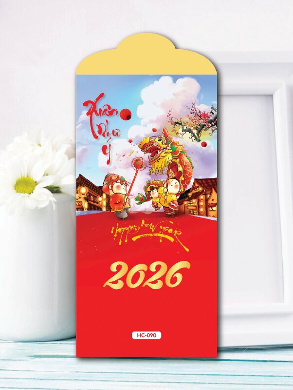 In bao lì xì Tết Long Phụng Hội Xuân - Mã HC090 - INKTS2587