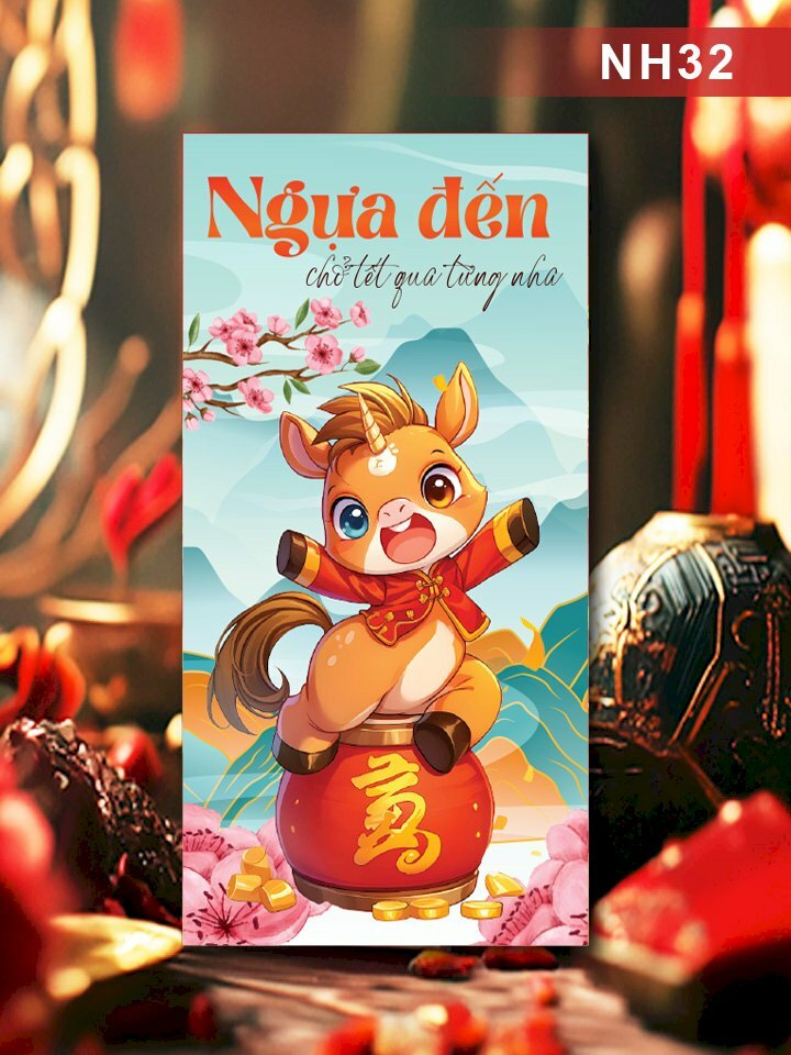 In bao lì xì Tết Ngựa Đến Chở Tết Qua Từng Nhà - Mã NH32 - INKTS2568