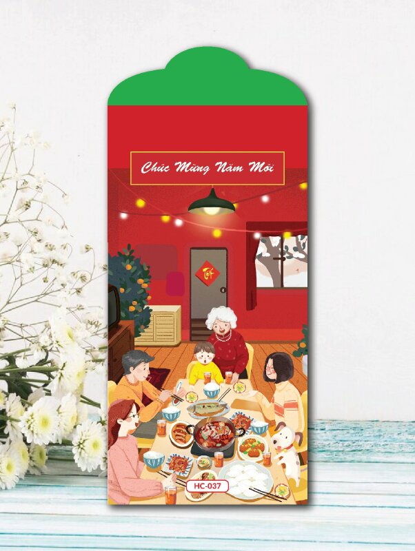 In bao lì xì truyền thống Tết Việt - Mã HC037 - INKTS2433