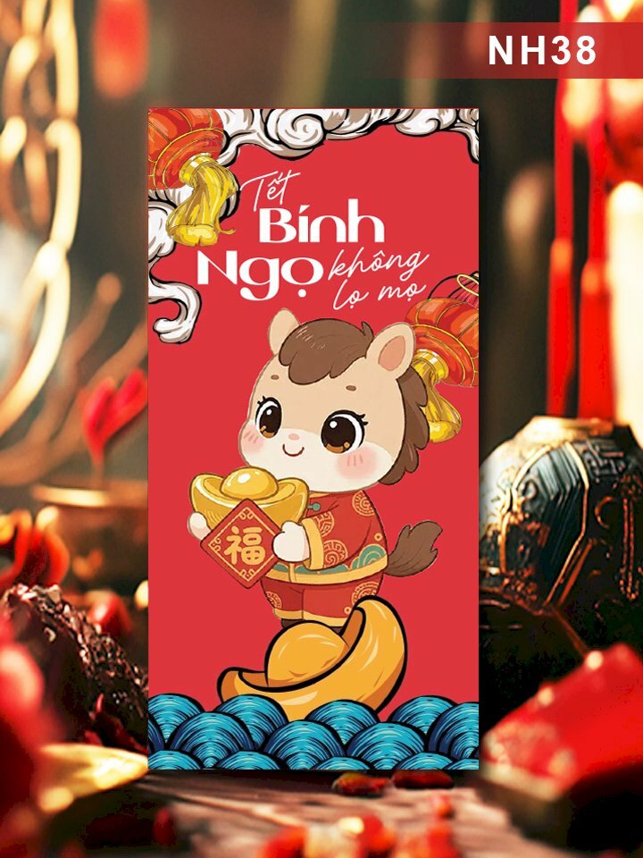 In bao lixi chibi Tết Bính Ngọ Không Lọ Mọ - Mã NH38 - INKTS2574