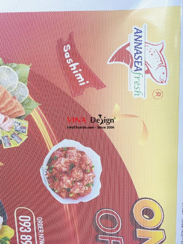 In decal lưới dán kính quảng cáo sản phẩm cửa hàng, showroom - INKTS413