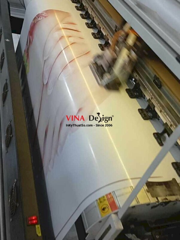 In Decal lưới khổ lớn dán kính trang trí Nail Salon & Spa - INKTS2249