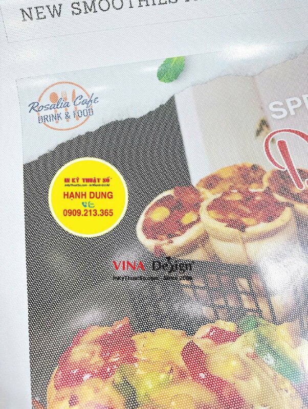 In Decal lưới Poster ẩm thực dán cửa kính nhà hàng Pizza Spaghetti - INKTS2228
