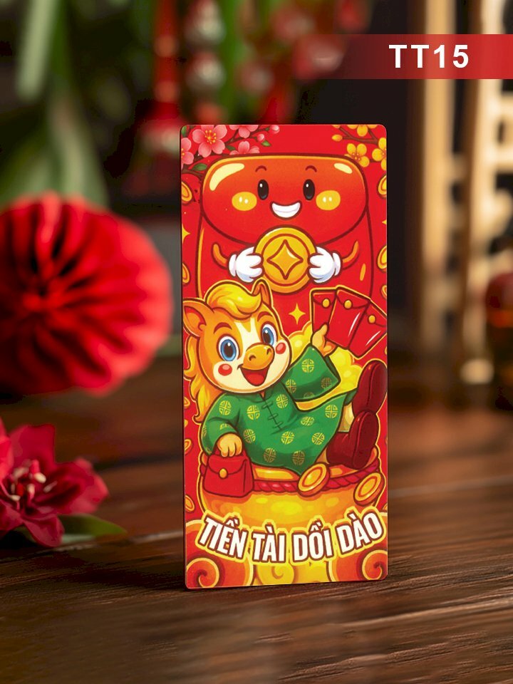 In lì xì chibi Bính Ngọ Tiền Tài Dồi Dào - Mã TT15 - INKTS2613