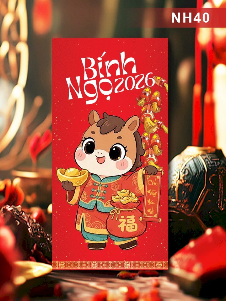 In lì xì giá rẻ Bính Ngọ Phú Quý - Mã NH40 - INKTS2576
