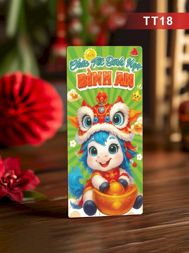 In lì xì giá rẻ Chúc Tết Bính Ngọ Bình An - Mã TT18 - INKTS2616