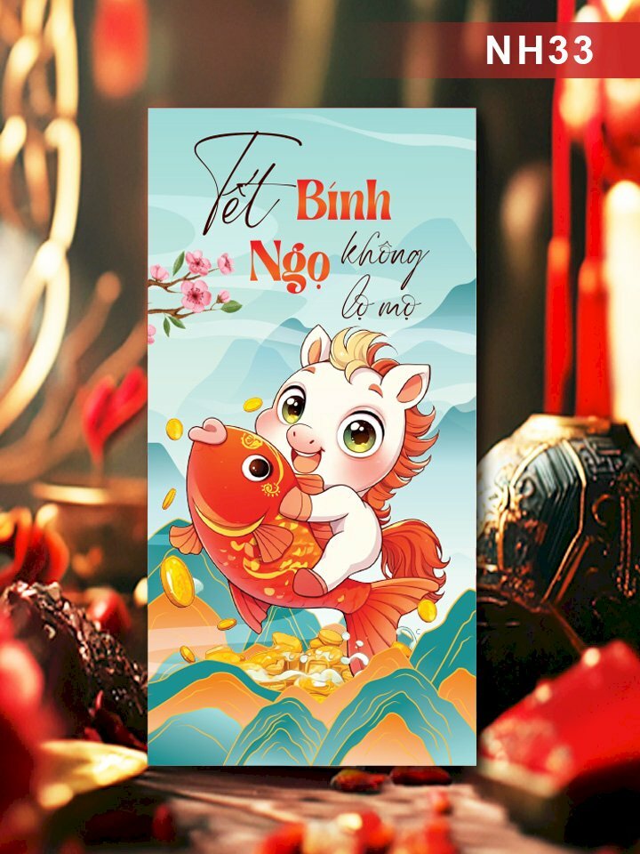 In lì xì số lượng ít Tết Bính Ngọ Không Lọ Mọ - Mã NH33 - INKTS2569