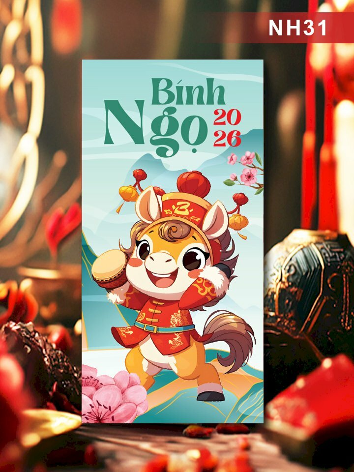 In lì xì Tết Bé Chibi Bính Ngọ - Mã NH31 - INKTS2567