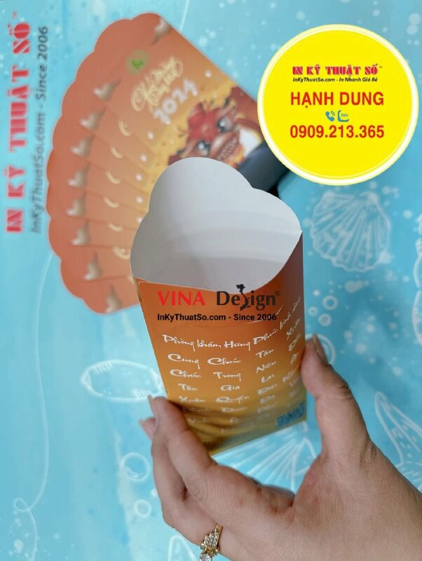 In lì xì Tết phòng khám phụ sản, bao lì xì 8cm x 16cm x nắp 3cm - INKTS1015