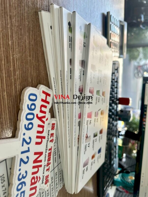In menu quán trà sữa, menu dán gói cầm tay từ Formex - INKTS1219