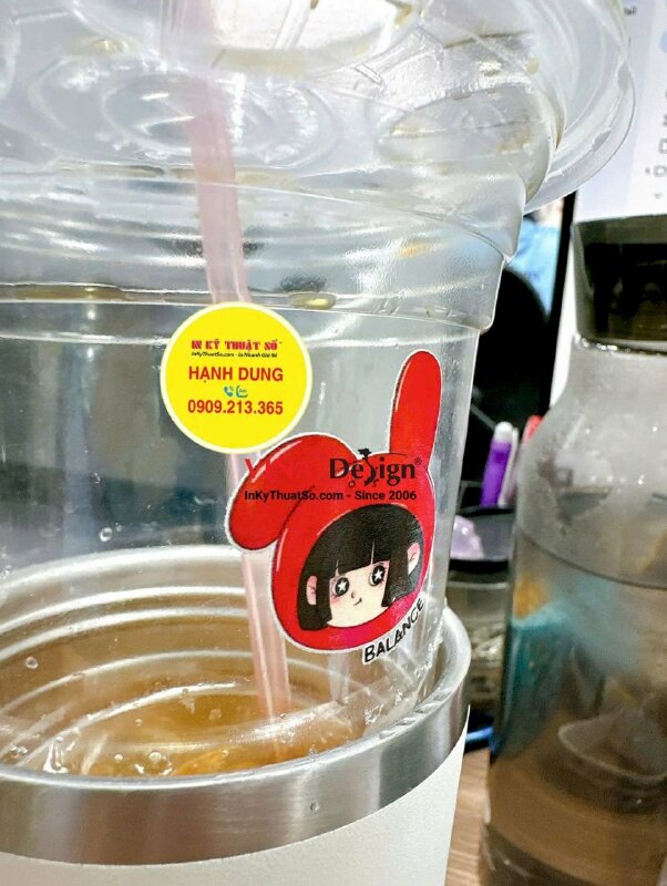 In nhãn sticker UV DTF nhân vật chibi Bunny tai thỏ - INKTS2229