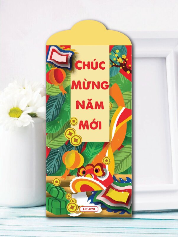 In phong bao lì xì Chúc Mừng Năm Mới indochine style - Mã HC028 - INKTS2424