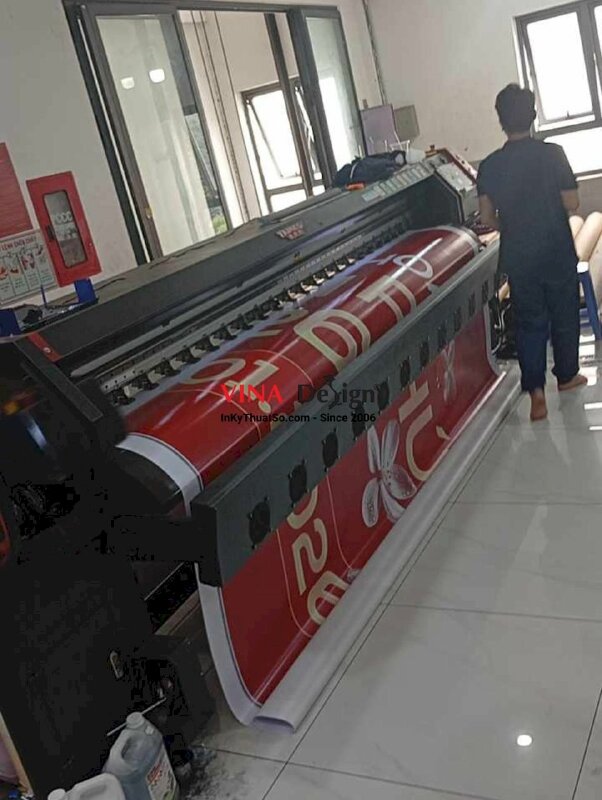 In phông nền sự kiện Lễ hội hoa Tết vạn phúc, in bạt hiflex khổ lớn - INKTS2244