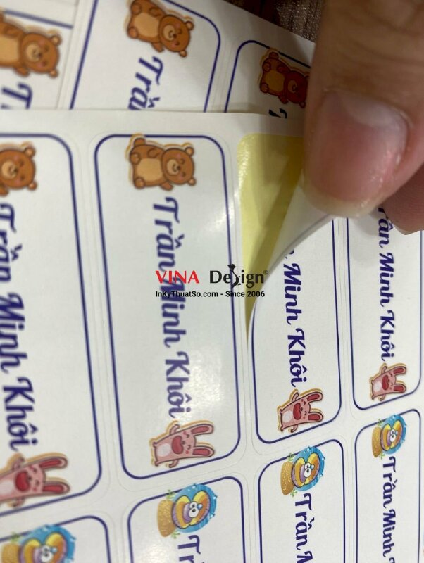 In sticker tên học sinh, sticker tên bé theo yêu cầu - INKTS329