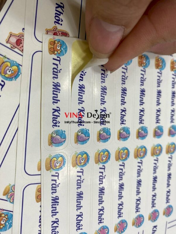 In sticker tên học sinh, sticker tên bé theo yêu cầu - INKTS329