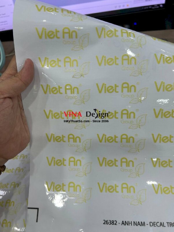 In tem Decal trong mực dầu - INKTS90