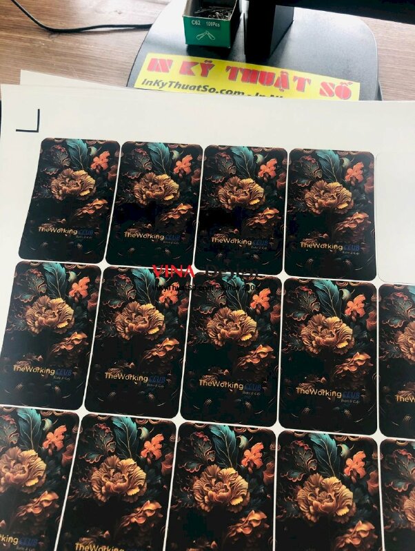 In tem nhãn decal PP, cán màng, bế theo file thiết kế - INKTS287