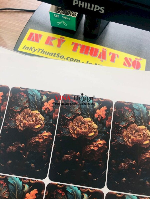 In tem nhãn decal PP, cán màng, bế theo file thiết kế - INKTS287