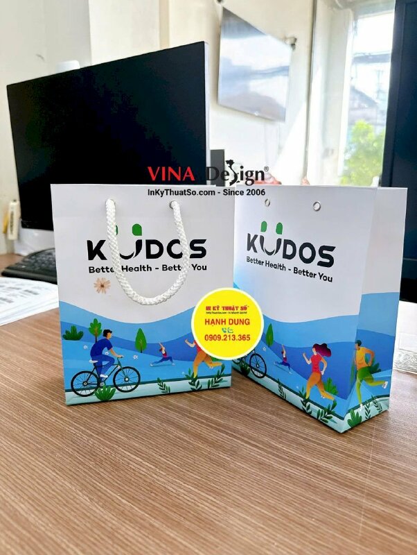 In túi giấy đựng quà tặng, quà Tết 1000 túi - INKTS186