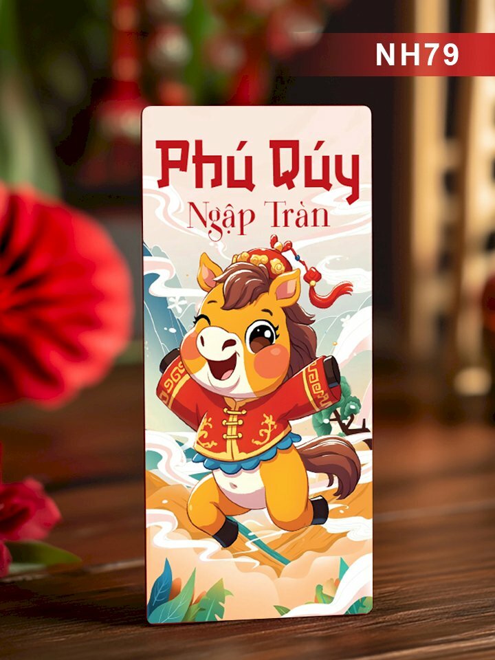 Mẫu bao lì xì đẹp Phú Quý Ngập Tràn - Mã NH79 - INKTS2693