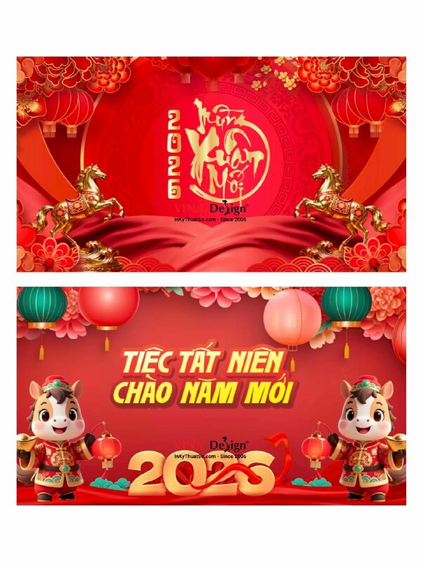 Thiết kế mẫu background chúc mừng năm mới 2026 Bính Ngọ - INKTS3680
