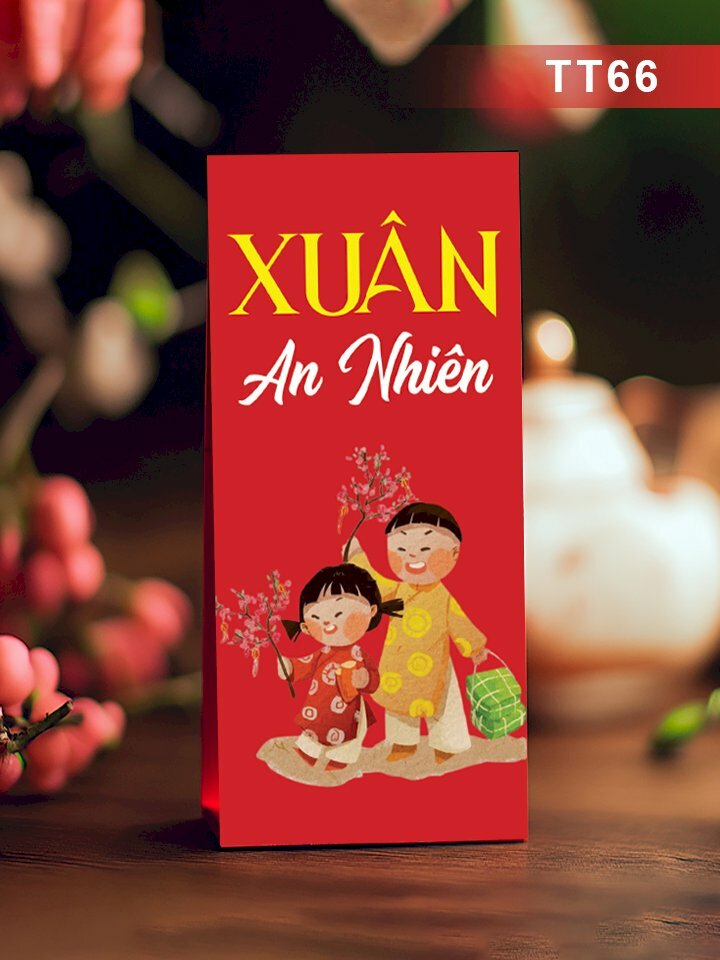 Thiết kế bao lì xì đỏ Xuân An Nhiên - Mã TT66 - INKTS2683