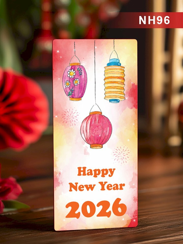 Thiết kế bao lì xì Happy New Year 2026 - Mã NH96 - INKTS2710