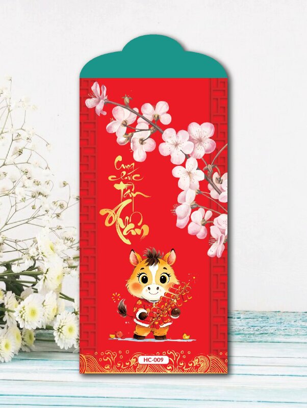 Thiết kế bao lì xì Tết Cung Chúc Tân Xuân - Mã HC009 - INKTS2405